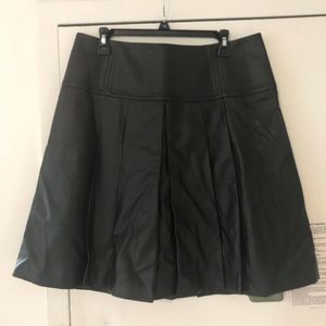 Michael Kors Faux Leather Pleated Skirt